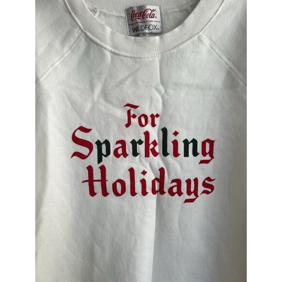 NEW Wildfox X Coca-Cola Sparkling Holidays Sweatshirt Oversized Medium - Picture 6 of 8